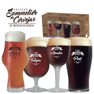 KIT COPOS PARA CERVEJA ESCURA - 4 PCS