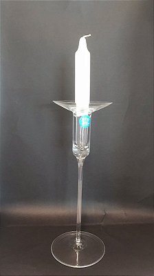 CASTIÇAL DE CRISTAL STRAUSS 25 CM S/ VELA