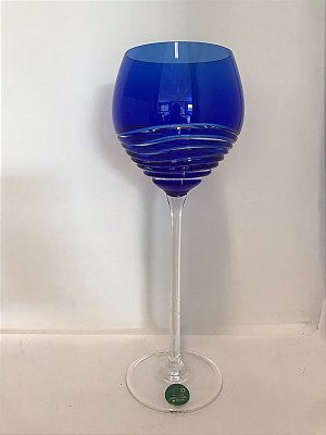 TAÇA ÁGUA CRISTAL STRAUSS - COR AZUL - CX 1 PC