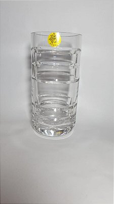 VASO CRISTAL STRAUSS LAPIDADO - 18 CM - CX 1 PÇ