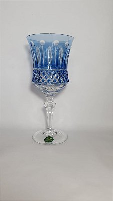 TAÇA ÁGUA CRISTAL IMPERATTORE BY  STRAUSS - COR AZUL CLARO  - CX 1 PC