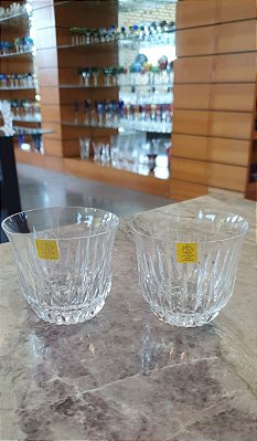 COPO WHISKY CRISTAL  STRAUSS - CX 2 PÇS