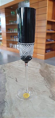 TAÇA CHAMPAGNE CRISTAL STRAUSS - COR PRETA - CX 1 PC