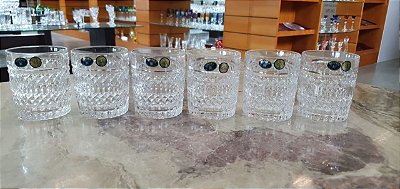 COPO WHISKY CRISTAL BOHEMIA - CX 6 PÇS