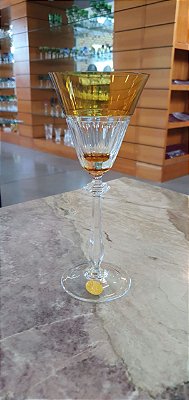 TAÇA ÁGUA CRISTAL  STRAUSS - COR AMARELO  - CX 1 PC