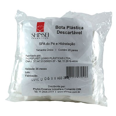 Botas Plásticas para Hidratação - 20 pares