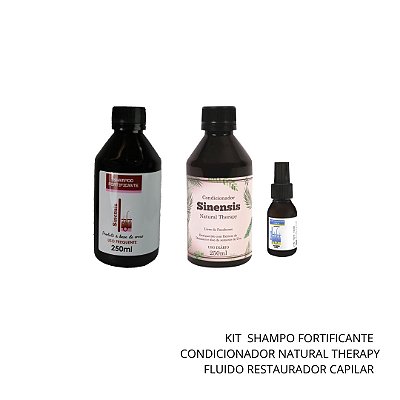 Kit Shampoo Fortificante+Condicionador N. Therapy+Fluido Capilar | | restaura e vitaliza os cabelos