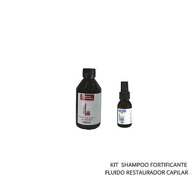 Kit Shampoo Fortificante+Fluido Capilar |  restaura e vitaliza os cabelos