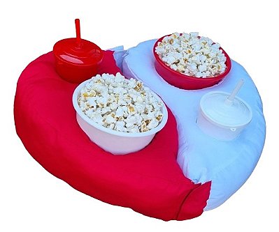 Kit Pipoca Yin Yang Coração para casais - Personalizável - Noite romântica de cinema em casa