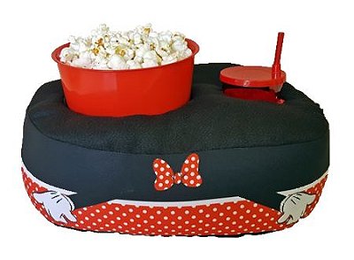 ALMOFADA KIT PIPOCA KIDS MINNIE + 1 COPO COM TAMPA E CANUDO