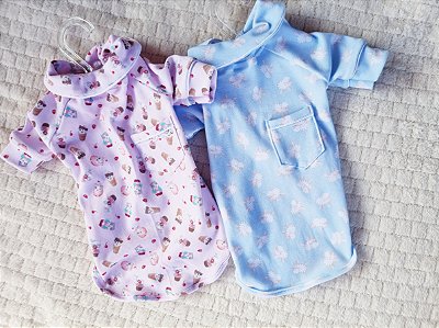 Pijama de Malha para Pet - Rosinha ou Azul