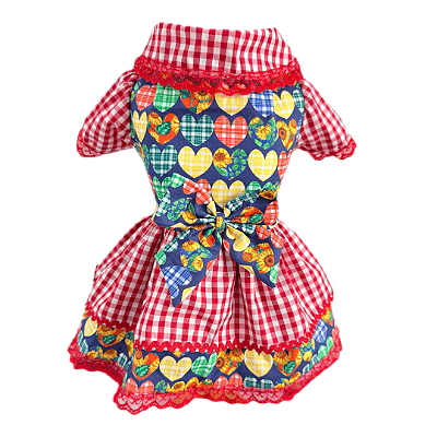 Vestido Caipira Pet Corações