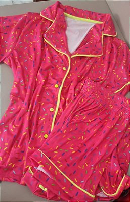 Pijama Adulto Granulado Pink