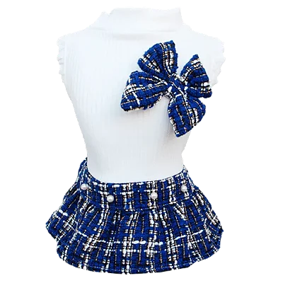 Vestido Blusa e Saia em Tweed