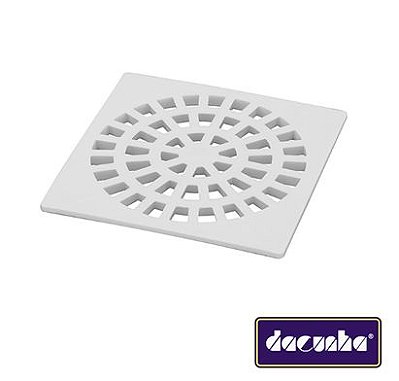 Dacunha Grelha Plastica Branca Fixa Quadrada Dn 150