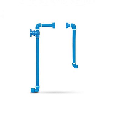 DoalPlastic Kit Cavalete 3/4" Padrão SABESP NTS-161 Azul