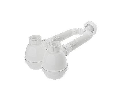 Blukit Sifão Universal Branco com Copo Duplo - 031307