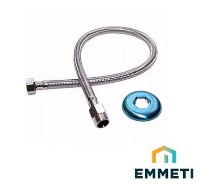 Emmeti Ligacao Flexivel Inox P/Agua 0.60M Dn 1/2