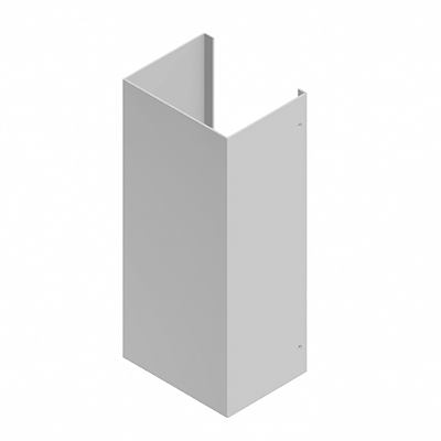 Carenagem Plastica Branca 600x150x150x1.3mm - Fixação com Velcro e Aba Interna