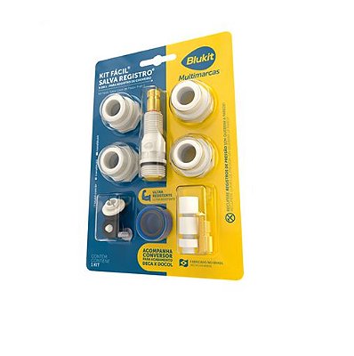 Blukit Kit Facil Salva Registro 9 Em 1 Em Pps 12 Pecas Multi-Marcas 061403-21