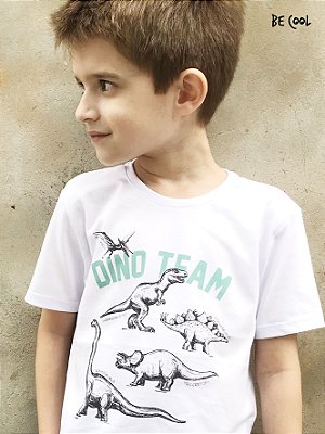 Camiseta Dino Team manga curta menino