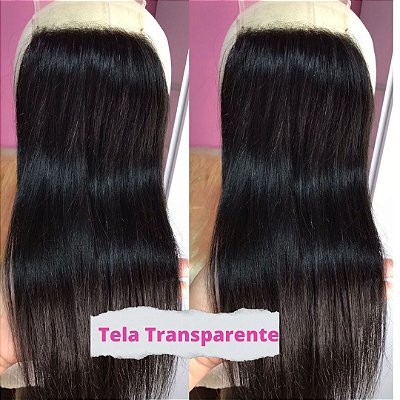 TOP CLOSURE HUMANA LISA 40CM ( TELA TRANSPARENTE)