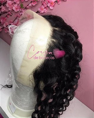 FRONTAL CLOSURE 13X4  HUMANA CACHOS ABERTOS 35CM