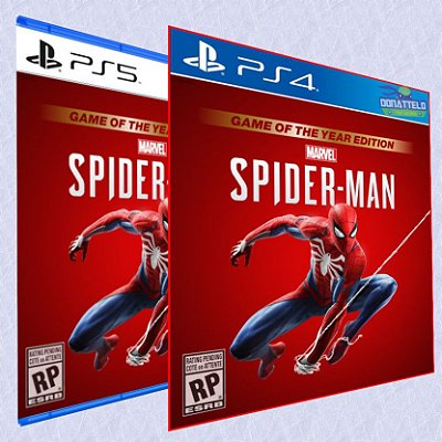 Marvel Spiderman 2018 PS4/PS5 Homem Aranha PS4/PS5 Edição Game of The Year Mídia digital