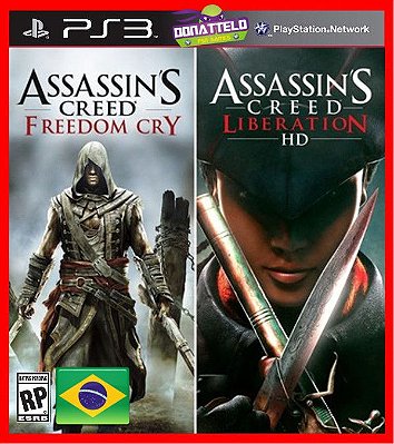 Assassins Creed Freedom Cry  e Assassins Creed Liberation HD ps3 Mídia digital