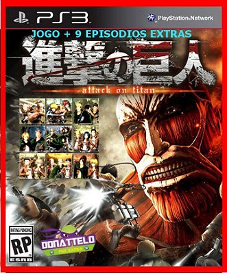 Attack on Titan Wings of Freedom + Episodios PS3 - Shingeki no Kyojin (jogo+dlc) Mídia digital