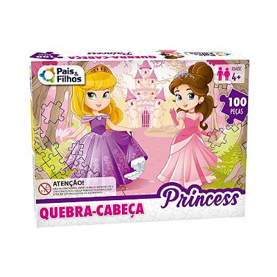 Jogo Quebra - Cabeça Princess - 100 Peças - Pais e Filhos