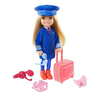 Mini Barbie Chelsea Profissões - Piloto - Mattel