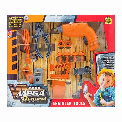 Kit Mega Oficina - Ferramentas de Engenheiro - Samba Toys