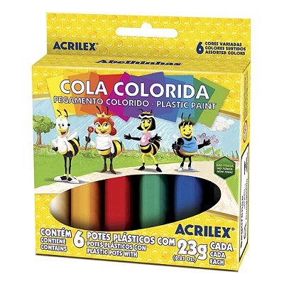 Cola Colorida - 6 Cores - Acrilex