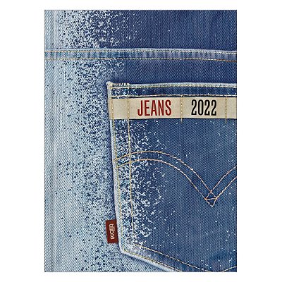 Agenda Diária Costurada Jeans 2022 - Bolso Jeans - Tilibra