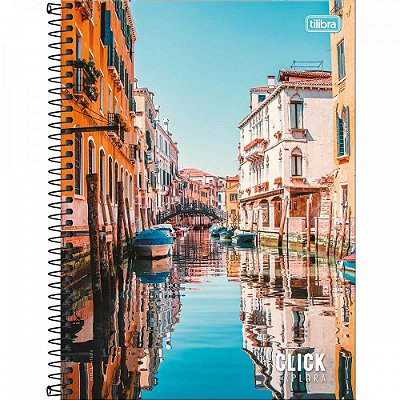 Caderno Click Explora - Veneza Italia - 80 Folhas - Tilibra