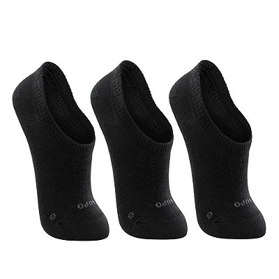 Kit Meia Sapatilha Infantil - 3 Pares - Preto - Lupo