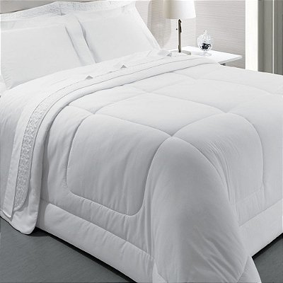 Edredom Vida Bela Branco Queen - 300 Fios - Kacyumara