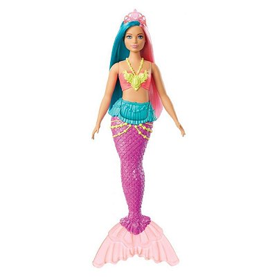 Barbie Dreamtopia Fantasia Sereia - Cabelo Rosa e Azul - Mattel