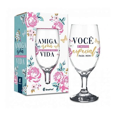 Taça na Caixa - Amiga Irmã 330ml - BrasFoot