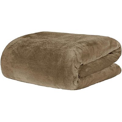 Cobertor Blanket Toque de seda Casal 600g/m² - Castor - Kacyumara