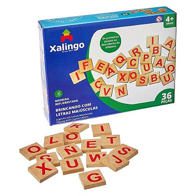 Brincando com Letras Maiúsculas - 36 Peças - Xalingo