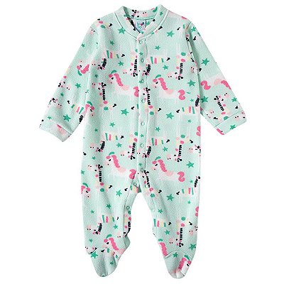 Pijama Macacão Soft Bebê - Unicórnio - Tip Top