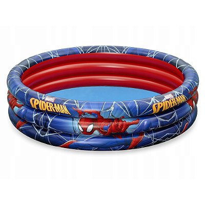 Piscina Inflável Homem Aranha - 200 Litros - Azul Escuro - Mor