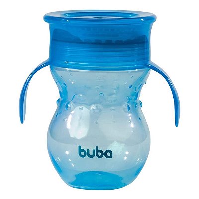Copo De Treinamento 360° Com Alça 250ml - Azul - Buba
