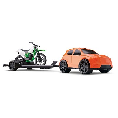 Moto X Motocross - Carro Laranja - Samba Toys
