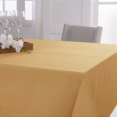 Toalha de Mesa Retangular Limpeza Prática Mango - 8 Lugares - Naturalle