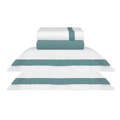 Jogo de Cama St. Germain Casal Verde - 300 Fios - Naturalle Fashion