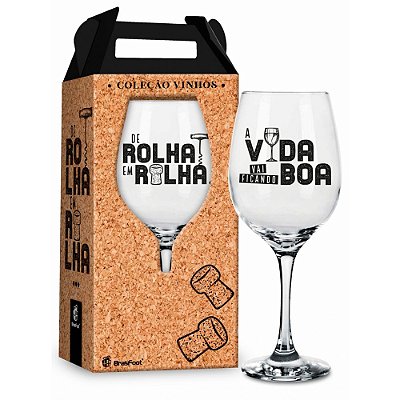 Taça de Vinho - De Rolha em Rolha - 385 ml - Brasfoot