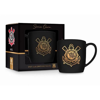 Caneca de Porcelana Urban Corinthians - Série Ouro - 360 ml - Brasfoot